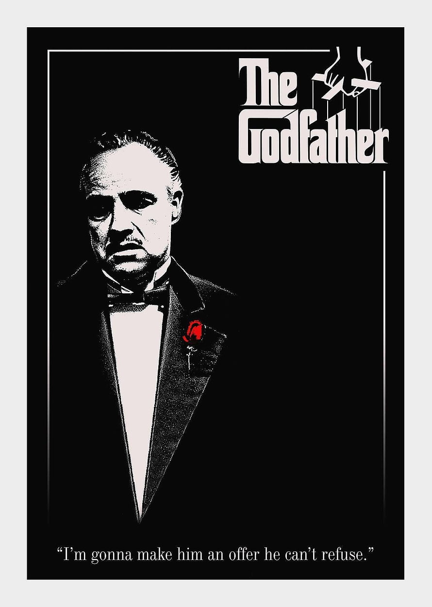The Godfather Movie Poster with Marlon Brando and Iconic Quote HD phone wallpaper