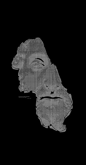 Marcus Aurelius ASCII Art Portrait in Monochrome Grayscale HD phone wallpaper