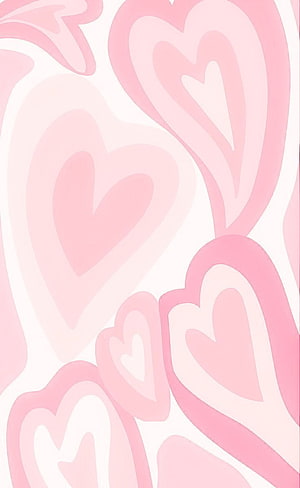 Soft Pink Aesthetic Heart Pattern with Layered Pastel Tones and Minimalist Design HD phone wallpaper