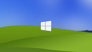 Windows 10 Default Desktop Wallpaper with Green Hills and Blue Sky HD wallpaper