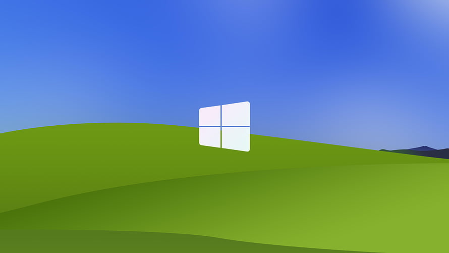 Windows 10 Default Desktop Wallpaper with Green Hills and Blue Sky HD wallpaper