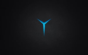 Lenovo Legion Y540 Glowing Blue Logo on Dark Textured Background HD wallpaper