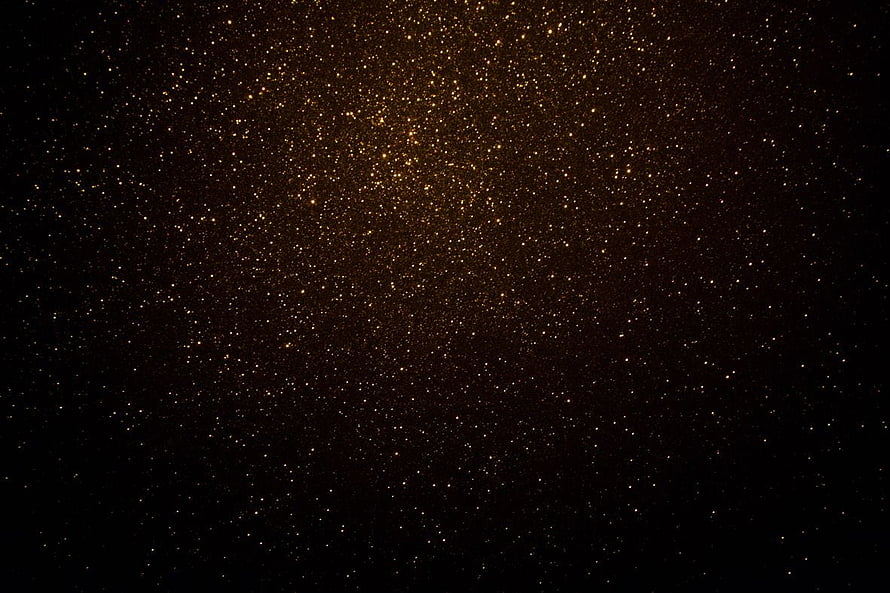 Dark Gold Glitter Starfield Background with Warm Cosmic Dust and Deep Space Ambience HD wallpaper