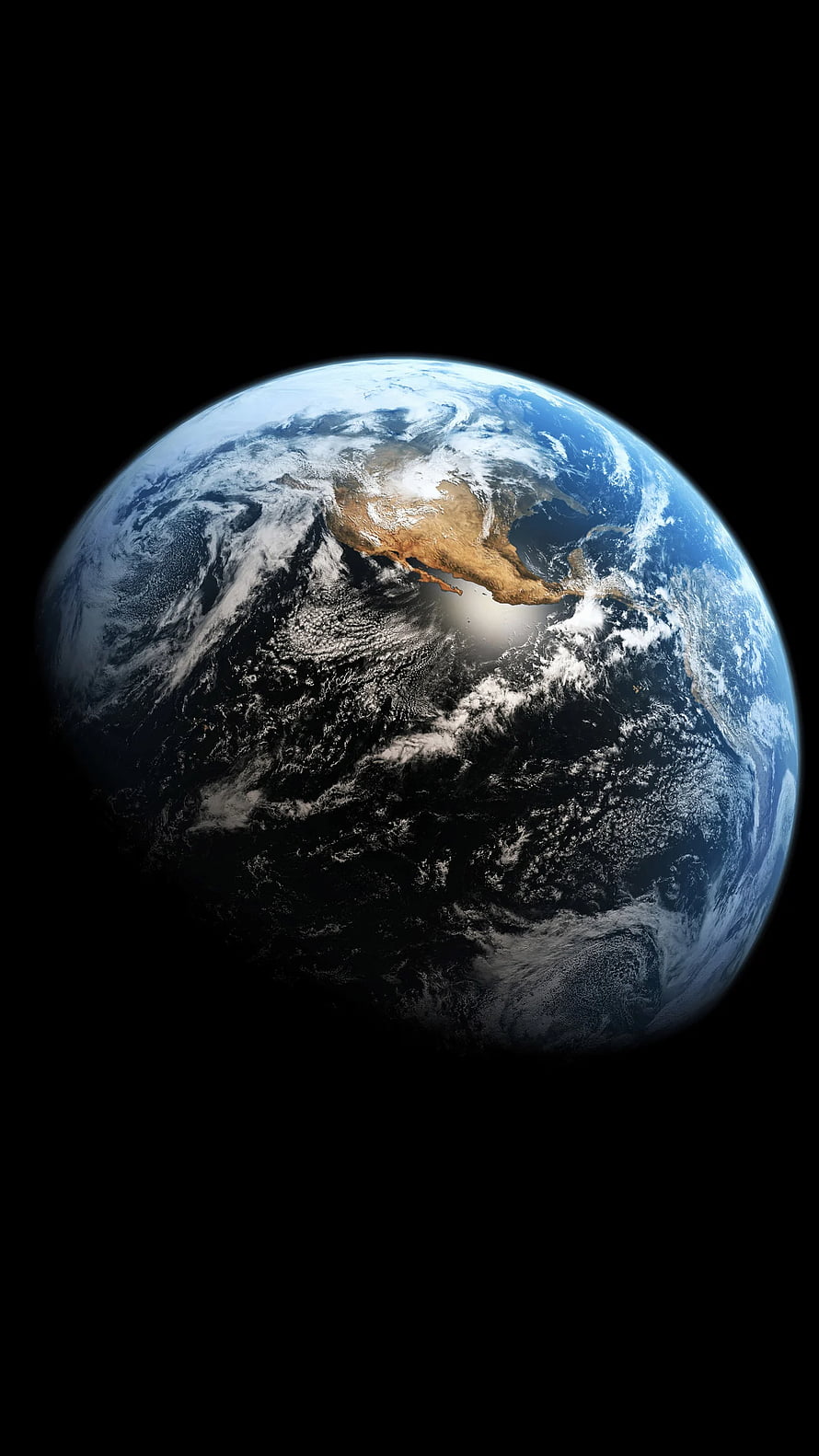 Earth Planet Viewed From Space With Africa And Clouds Against Black Background HD phone wallpaper