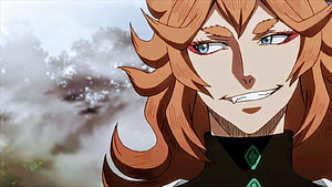 Mereoleona Vermillion from Black Clover Anime Character Close-Up Portrait HD wallpaper