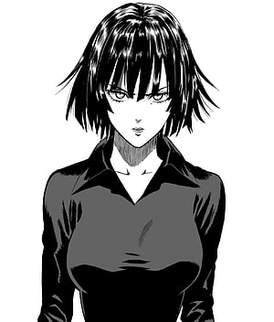 Fubuki from One Punch Man in Black and White Manga Style HD phone wallpaper