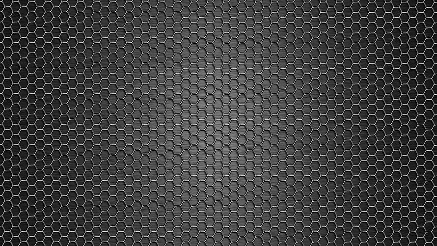 Dark Hexagonal Metal Mesh Texture with Subtle Gradient and Industrial Grid Pattern HD wallpaper