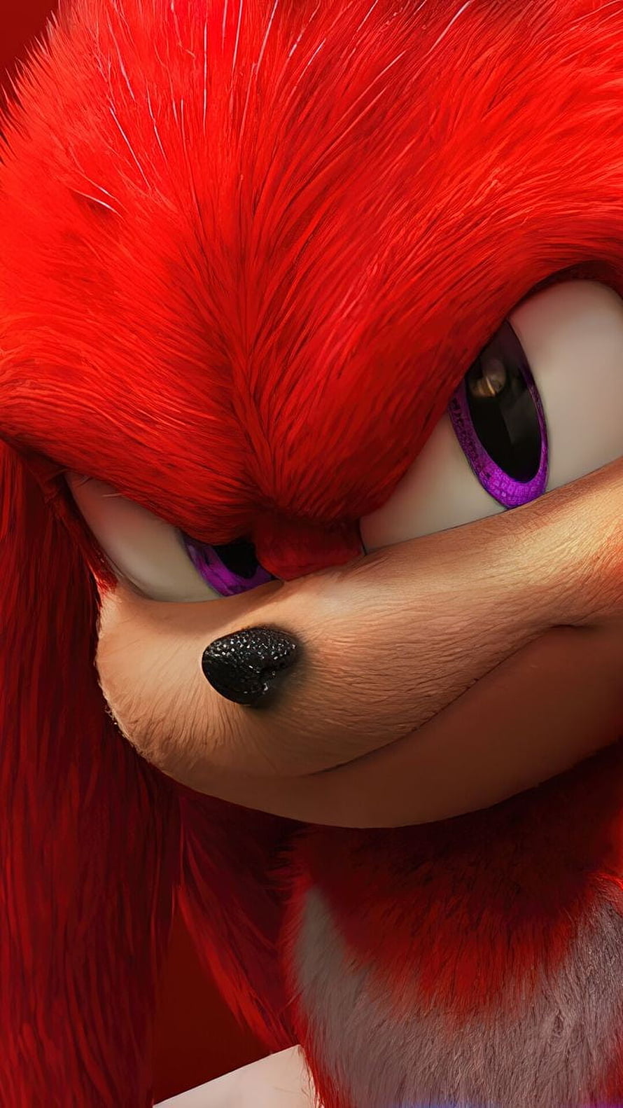 Knuckles the Echidna Close-Up Portrait from Sonic the Hedgehog 2 Movie HD phone wallpaper