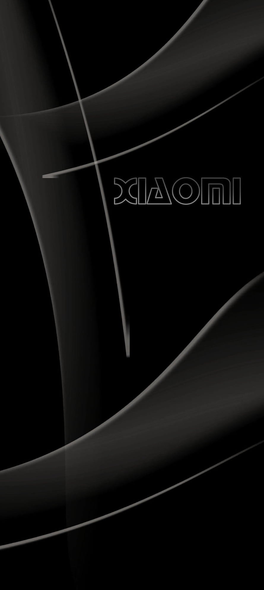 Xiaomi Black Abstract Geometric Wallpaper with Sleek Curved Lines and Minimalist Logo HD phone wallpaper