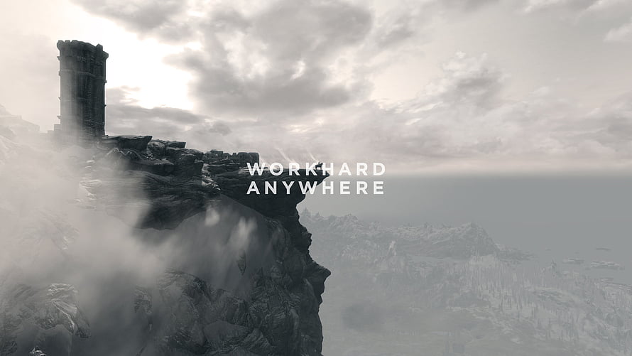 Elder Scrolls V Skyrim Misty Mountain Cliffs and Ancient Tower Landscape HD wallpaper
