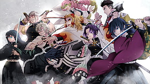 Demon Slayer Demon Slayer Corps Hashira Group Artwork HD wallpaper