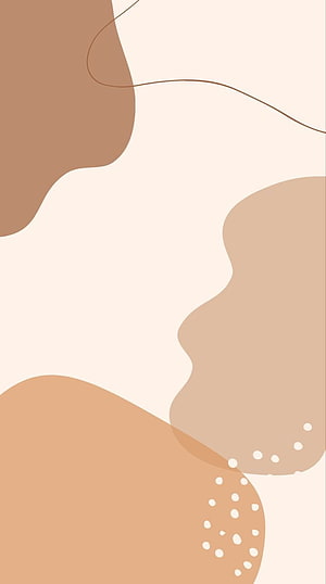 Minimalist beige abstract wallpaper with organic shapes and subtle dot patterns HD phone wallpaper