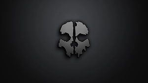 Dishonored 2 Fractured Skull Emblem on Dark Gradient Background HD wallpaper