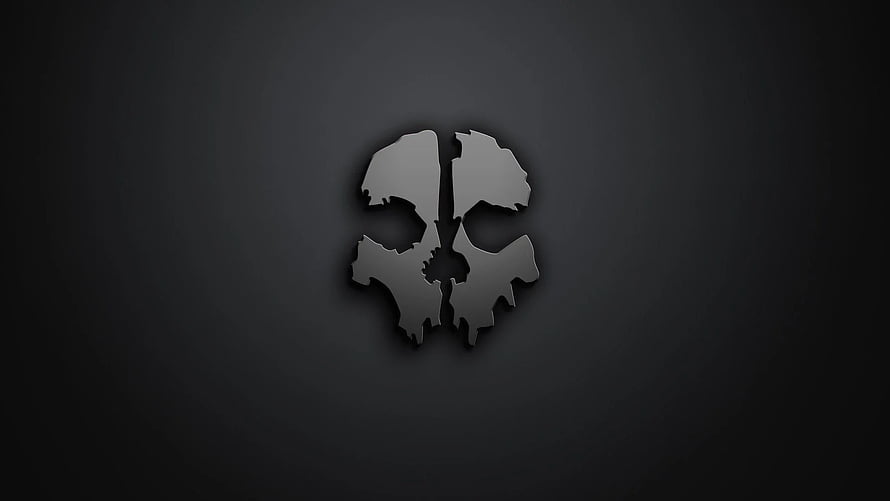 Dishonored 2 Fractured Skull Emblem on Dark Gradient Background HD wallpaper