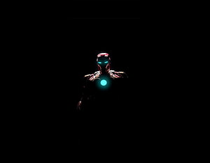 Iron Man Arc Reactor Glowing in Darkness Minimalist Cinematic Portrait, Iron man, arc reactor, glowing arc, minimal HD wallpaper