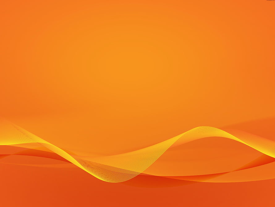 Vibrant Orange Abstract Wave Design with Flowing Yellow Lines and Smooth Gradient Background HD wallpaper