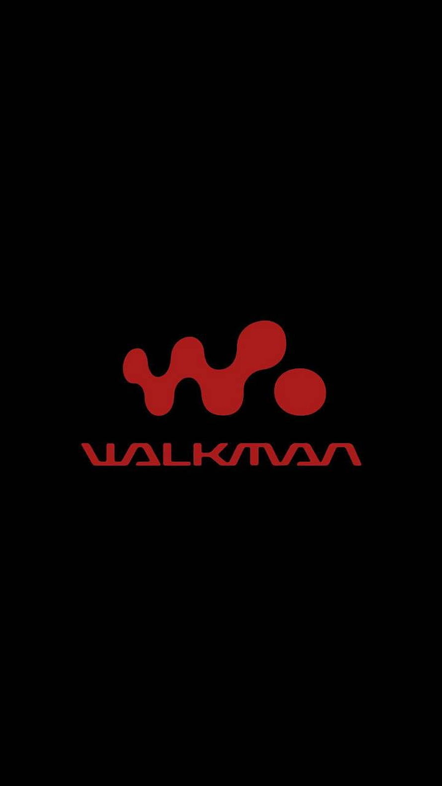 Sony Walkman Red Logo on Black Background Minimalist Branding Design HD phone wallpaper