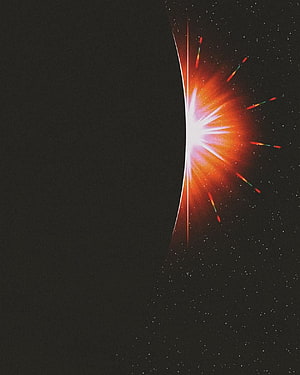 The Weeknd Dawn FM Album Artwork with Radiant Starburst and Dark Space Background HD phone wallpaper