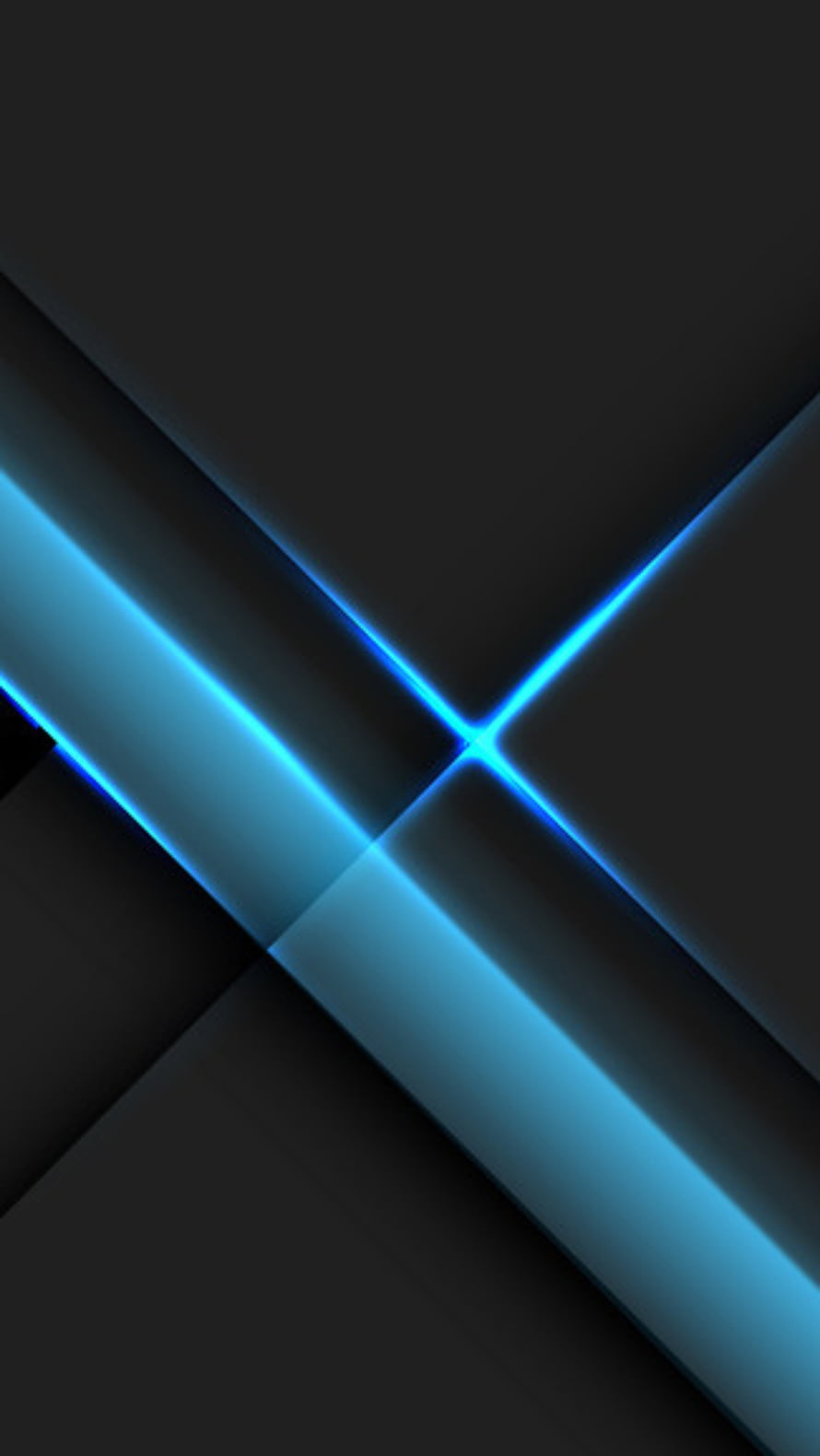 Abstract Neon Blue Geometric Lines on Dark Background HD phone wallpaper