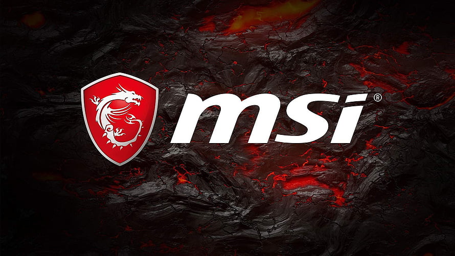 MSI Gaming Logo on Dark Volcanic Rock Background with Red Lava Cracks HD wallpaper