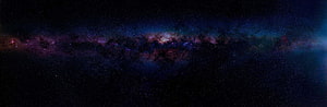 Panoramic Milky Way Core with Deep Space Nebulae and Star Fields HD wallpaper