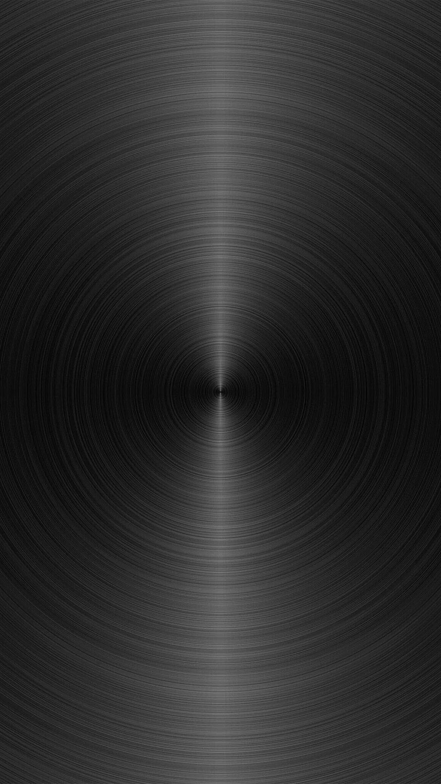 Dark Gray Brushed Metal Circular Texture with Radial Concentric Lines and Central Focus HD phone wallpaper