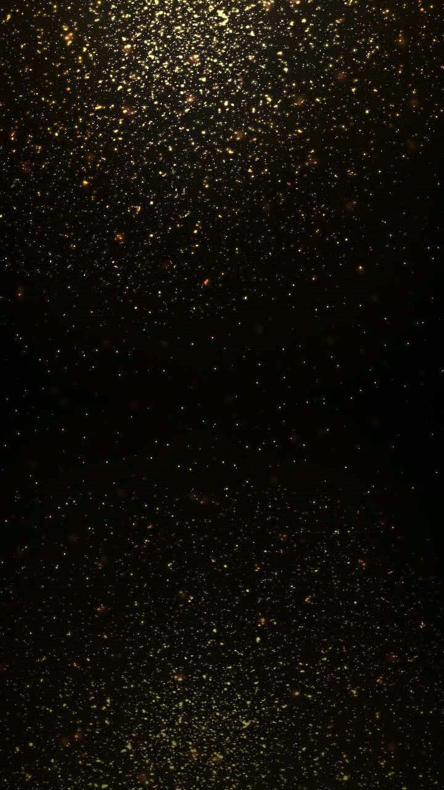 Black and Gold Glitter Texture with Sparkling Particles on Dark Background HD phone wallpaper