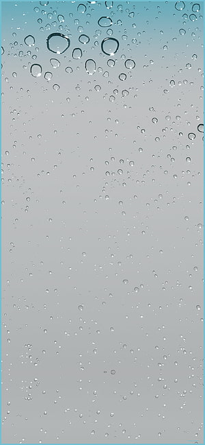 Raindrops on Glass Window with Soft Blue and Grey Gradient Background HD phone wallpaper