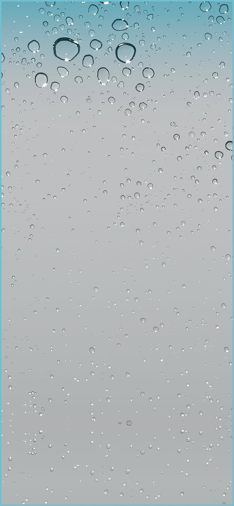 Raindrops on Glass Window with Soft Blue and Grey Gradient Background HD phone wallpaper