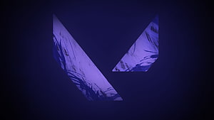 Minimalist Valorant Logo Wallpaper in Deep Blue Tones HD wallpaper