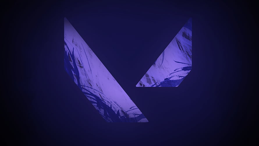 Minimalist Valorant Logo Wallpaper in Deep Blue Tones HD wallpaper