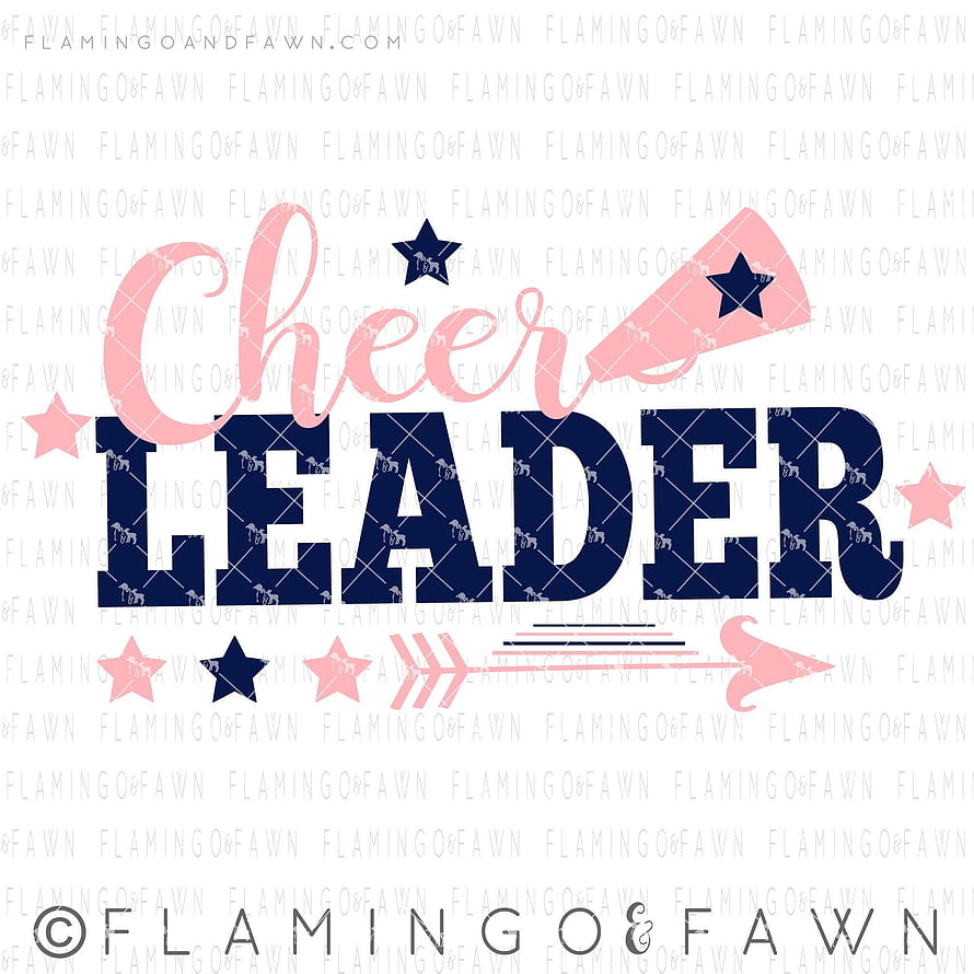 Cheerleader Typography Design with Megaphone and Stars in Navy and Pink HD phone wallpaper