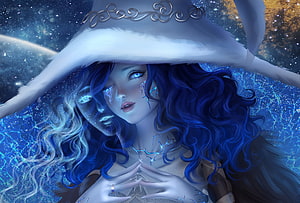 Ranni the Witch from Elden Ring in a Starry Night Fantasy Portrait HD wallpaper