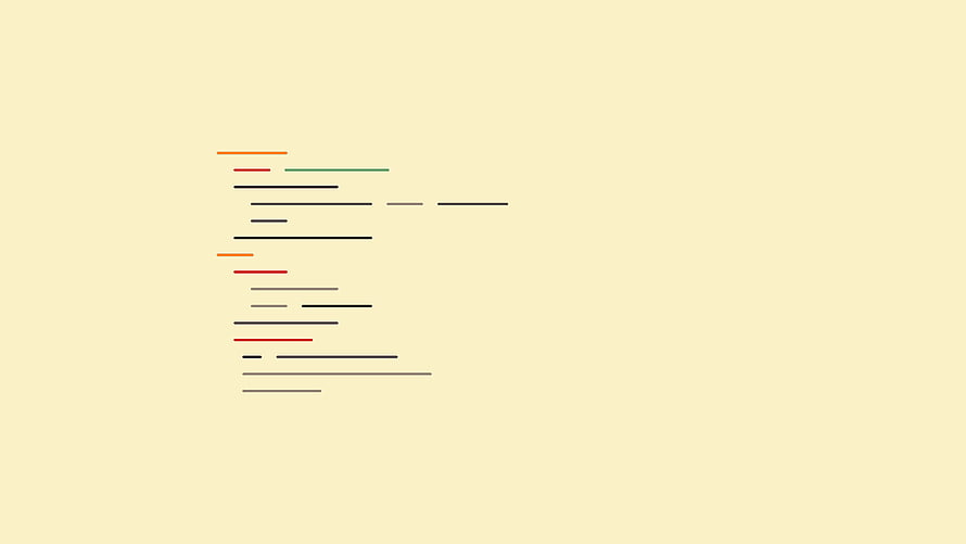 Gruvbox Color Palette Minimalist Code Lines on Cream Background HD wallpaper