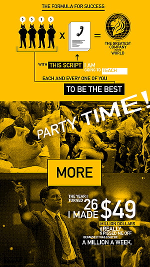 The Wolf of Wall Street Motivational Poster with Success Formula and Party Scene HD phone wallpaper