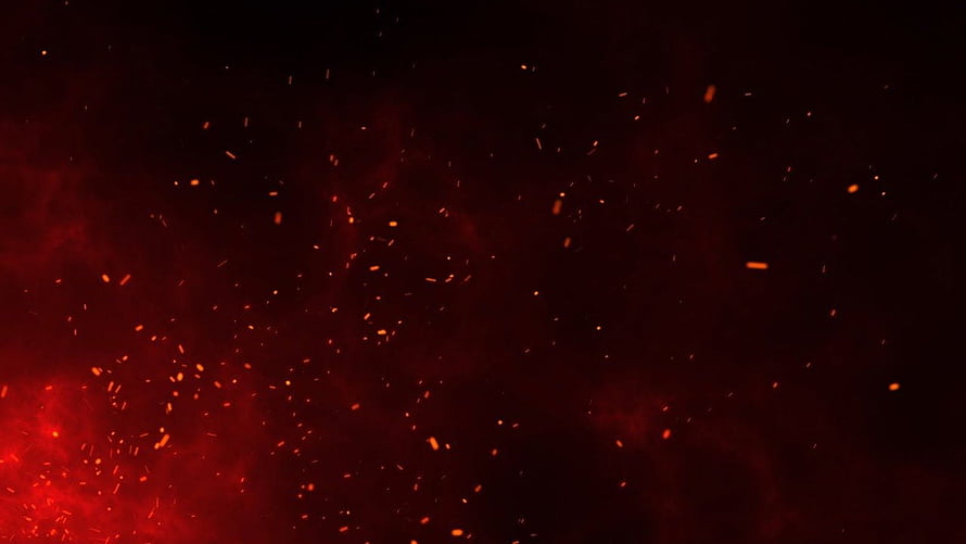Glowing Red Fire Sparks and Embers Against a Dark Background HD wallpaper