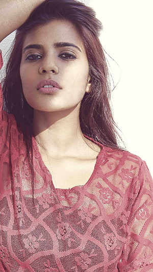 Aishwarya Rajesh Portrait in Red Lace Top with Natural Makeup and Soft Lighting HD phone wallpaper