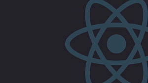 React JS Atom Logo Minimalist Dark Background HD wallpaper