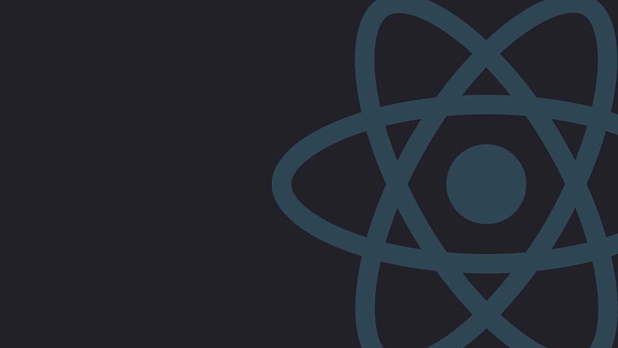 React JS Atom Logo Minimalist Dark Background HD wallpaper