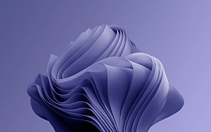 Windows 11 Purple Abstract Flowing Ribbon Wallpaper HD wallpaper