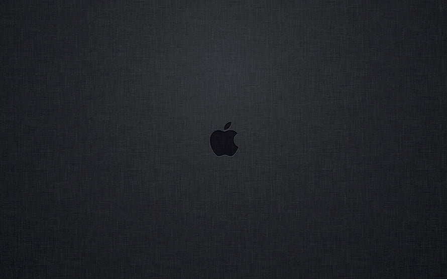Minimalist Apple Logo on Dark Textured Surface HD wallpaper