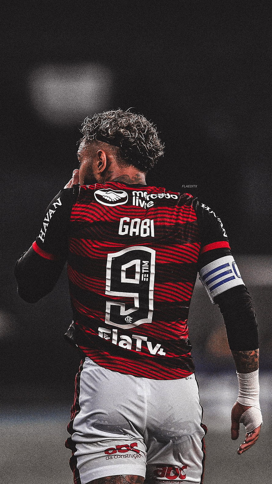 Gabi Flamengo Number 29 Jersey Back View Stadium Action Shot HD phone wallpaper