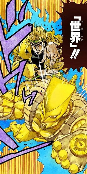 Dio and The World Stand in JoJo's Bizarre Adventure Manga Panel HD phone wallpaper