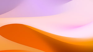 macOS Monterey Abstract Gradient Wallpaper with Soft Orange and Lavender Waves HD wallpaper