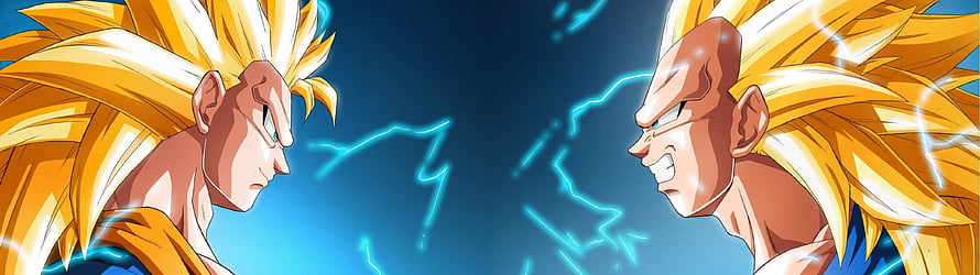Dragon Ball Super Super Saiyan Goku and Vegeta Face-Off with Electric Energy HD wallpaper
