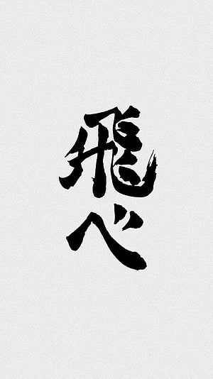 Haikyuu Fly High Japanese Calligraphy Artwork HD phone wallpaper