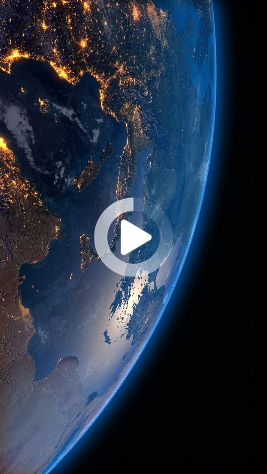 Earth at Night from Space with City Lights and Atmospheric Glow HD phone wallpaper