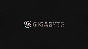 Gigabyte Xtreme Gaming Metallic Logo on Black Leather Texture HD wallpaper