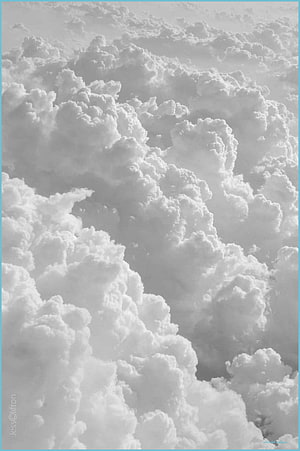 Monochrome Aerial View of Dense Cumulus Cloud Formations HD phone wallpaper