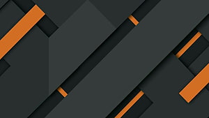 Dark Geometric Material Design with Orange Diagonal Accents HD wallpaper